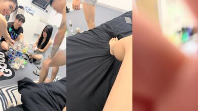 【换妻极品探花】3男3女欢度端午，啤酒美食裸体淫乱，喝高了激情群 (1)